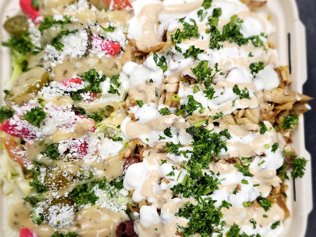 Individual shawarma meal