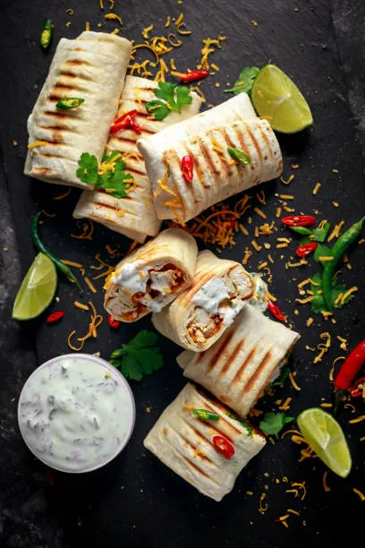 Saj & Salsa laffa wraps