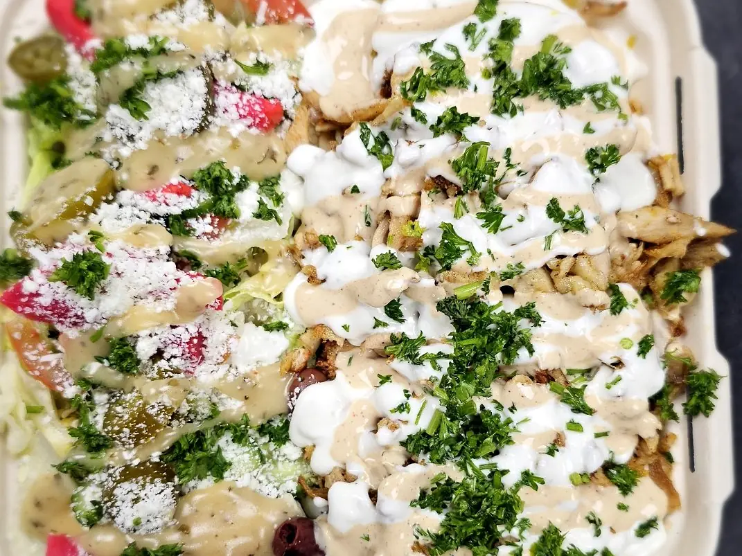 Individual shawarma meal